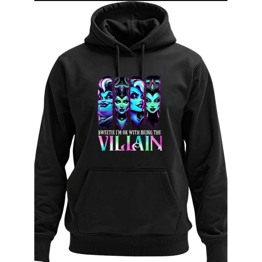 Disney Villains Hoodie Black Adult Gildan 2XL